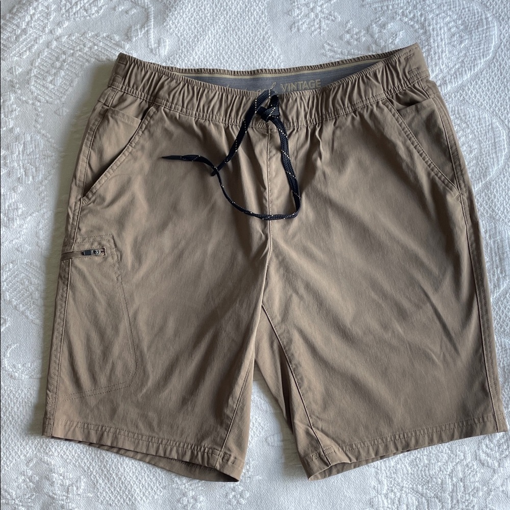 Weatherproof Vintage Size Med. Men's Tan Drawstring Shorts